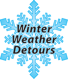 winter weather detours