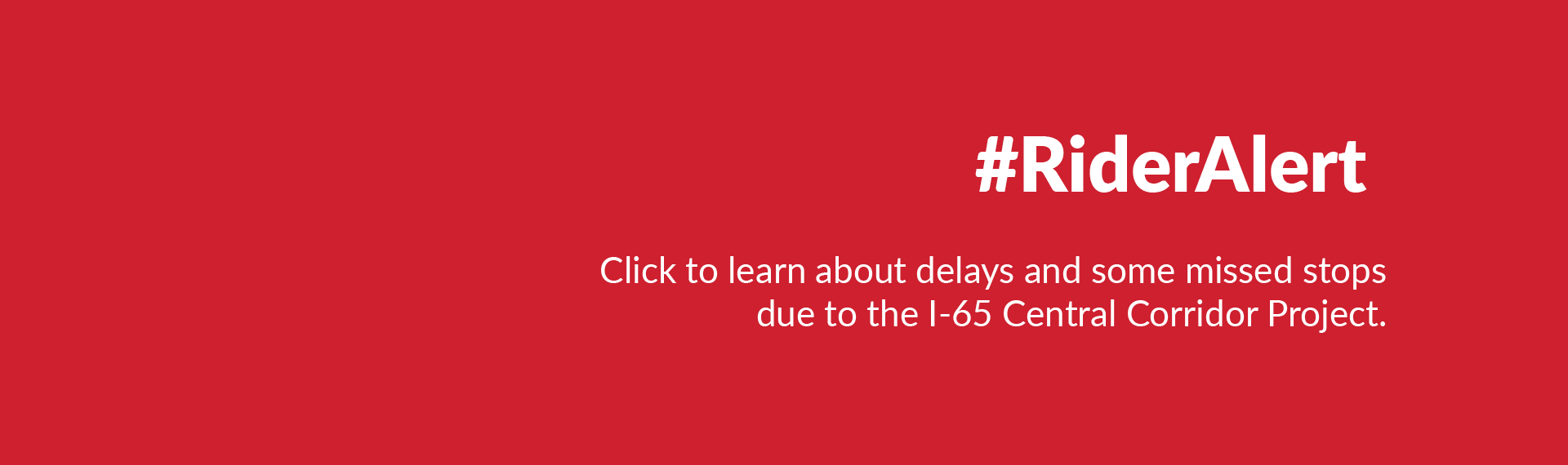Red background with white text stating 
